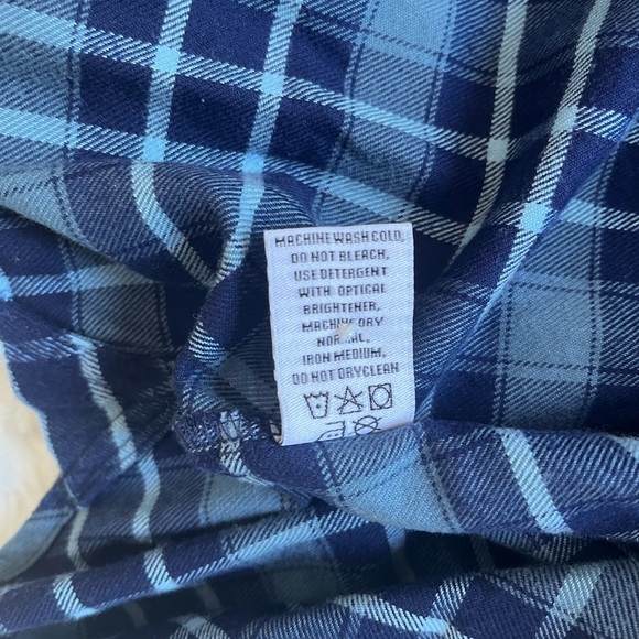 Psycho Bunny Blue Plaid Flannel Shirt 2XL - Picture 8 of 9